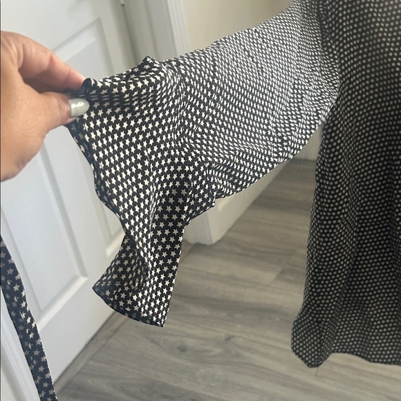 Robert Rodriguez Black and White Star Pattern Open Back Top - Picture 6 of 11